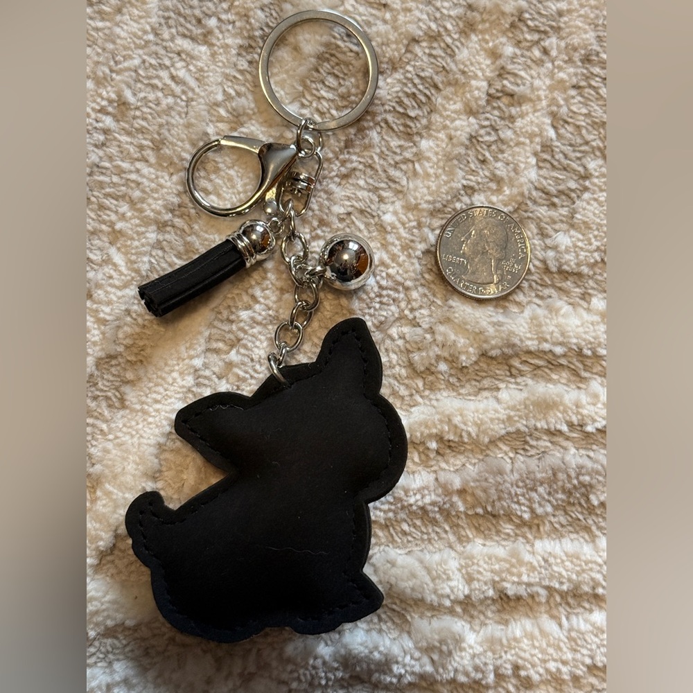 Sparkling Rhinestone Piggy Keychain - Picture 2 of 2